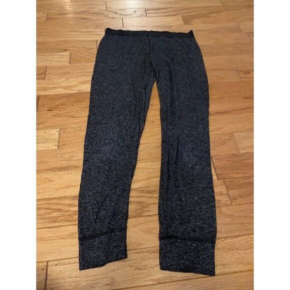 Pink women's soft dark grey elastic waist tapered ankle sleepwear pants size Lg - Picture 1 of 9